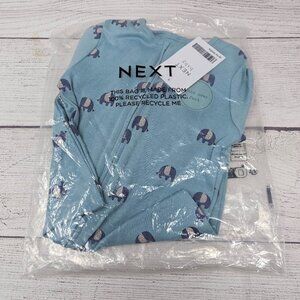 NWT Next Baby Elephant Romper With Fold over‎ Feet Size Newborn